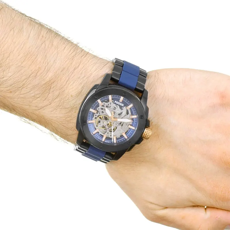 Fossil Modern Machine Skeleton DIal Two-tone Men's Watch- ME3133